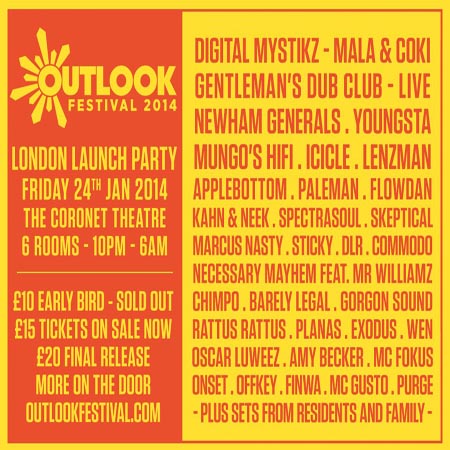Outlook Festival London Launch Party 2014